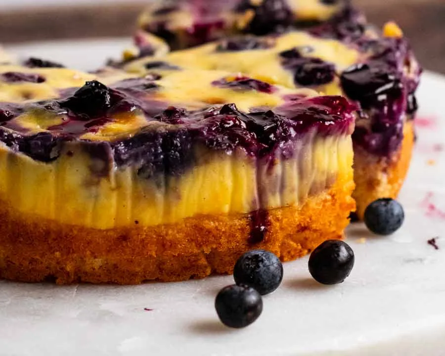 Custard Cake With Blueberries - A Delightful Dessert