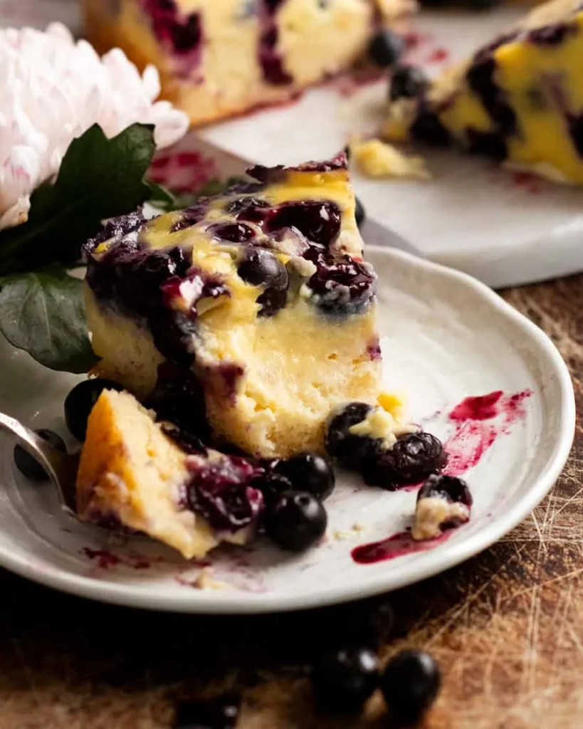 Custard Cake With Blueberries - A Delightful Dessert