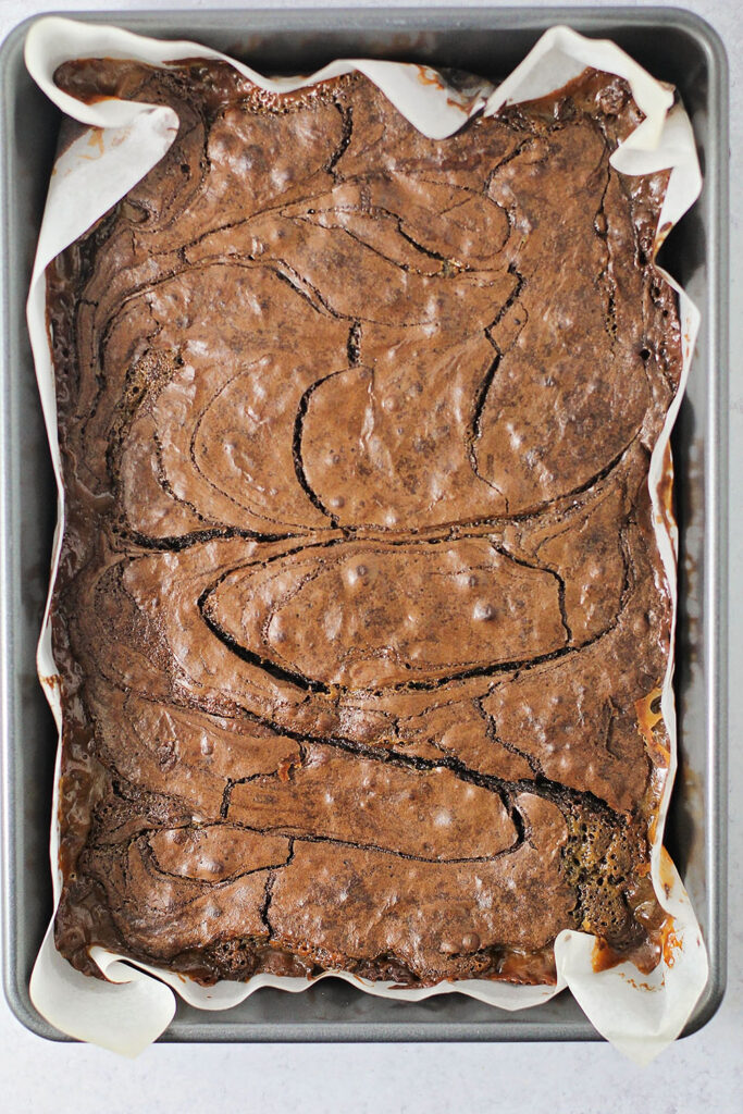 Deliciously Fudgy Caramel Brownies