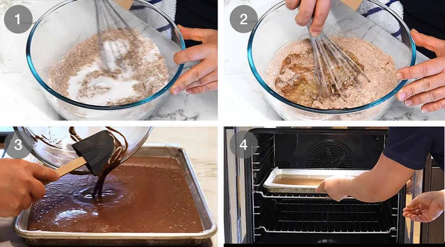 How to make the sponge for Mini Chocolate Cakes 1