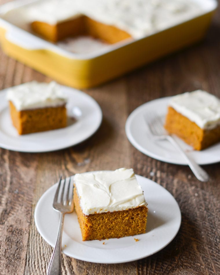 Pumpkin Cake with Cream Cheese Frosting