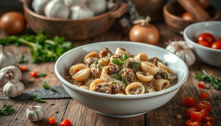 Creamy Beef and Shells