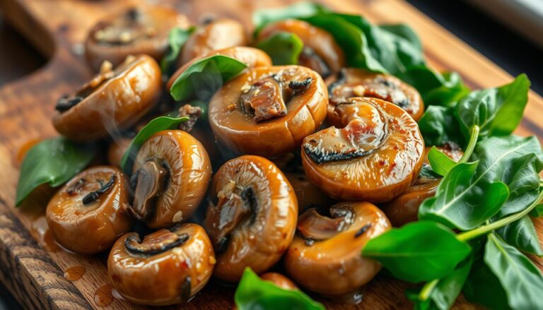 Mushrooms with Spinach