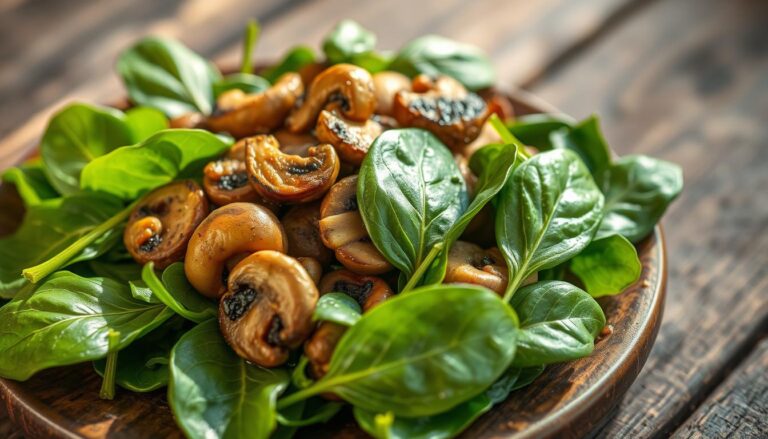 Mushrooms with Spinach