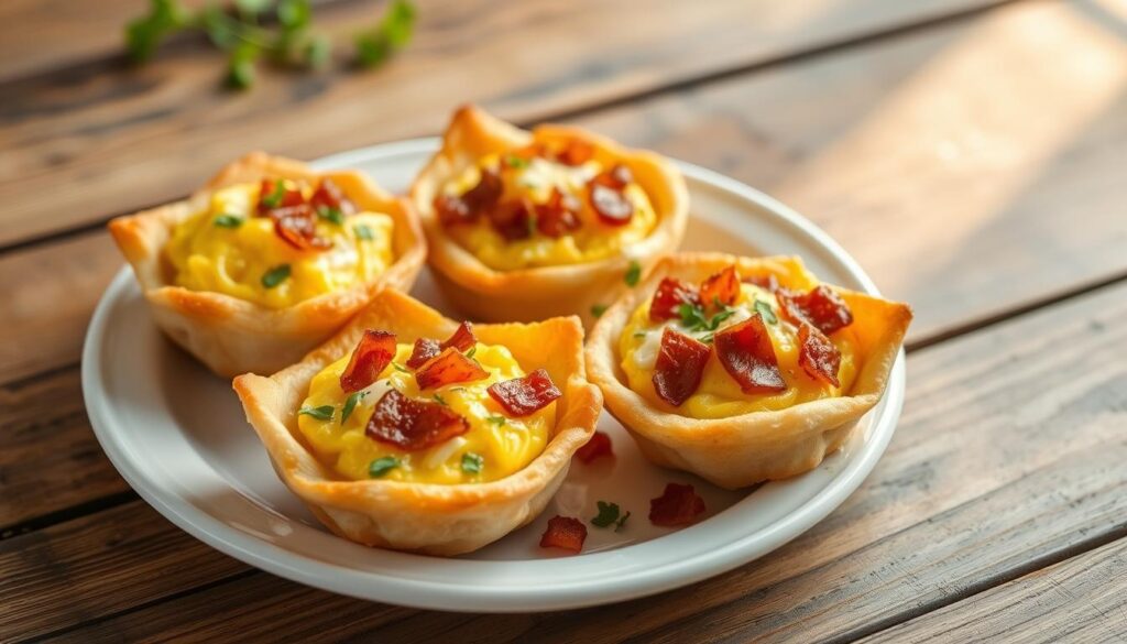 breakfast crescent roll cups