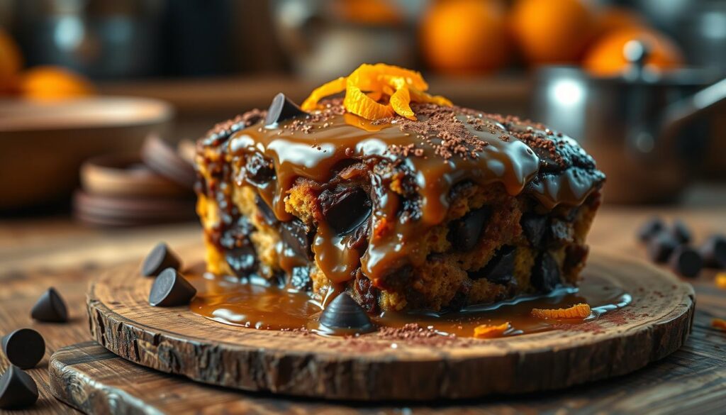 chocolate and orange bread pudding