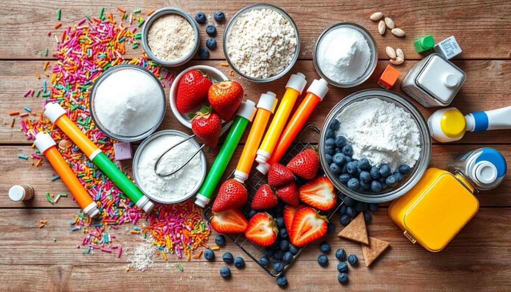 colorful cookie ingredients