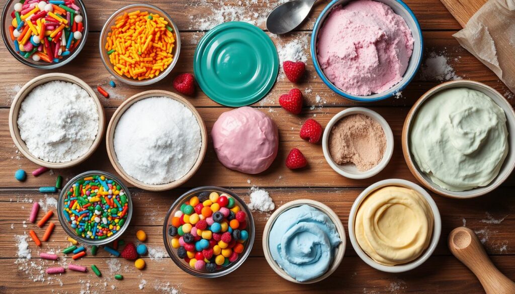 colorful ingredients in some cookie recipes