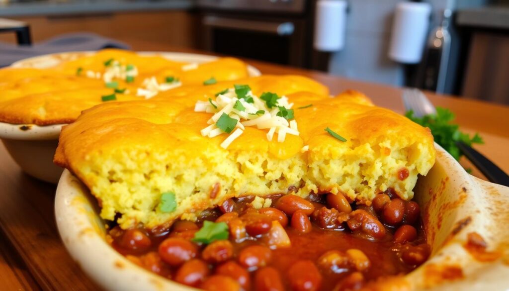 cornbread topped chili pie chile madness recipe