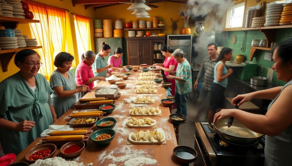 dumpling making party