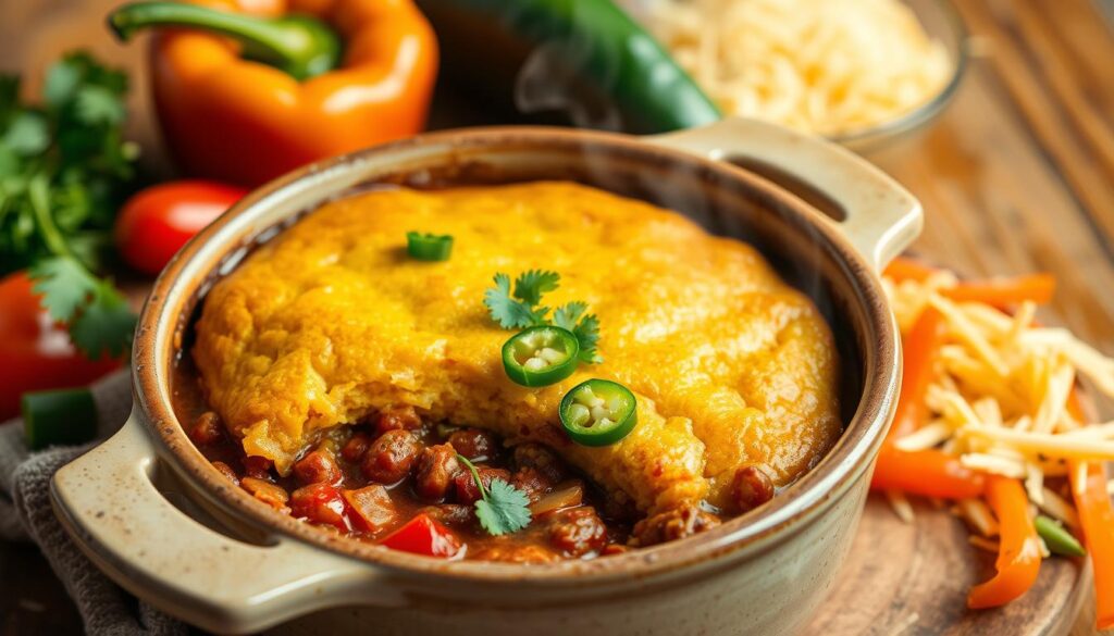 homemade chili pie