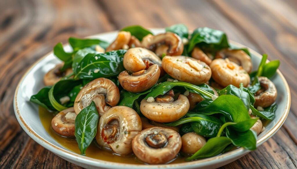 mushroom spinach recipes