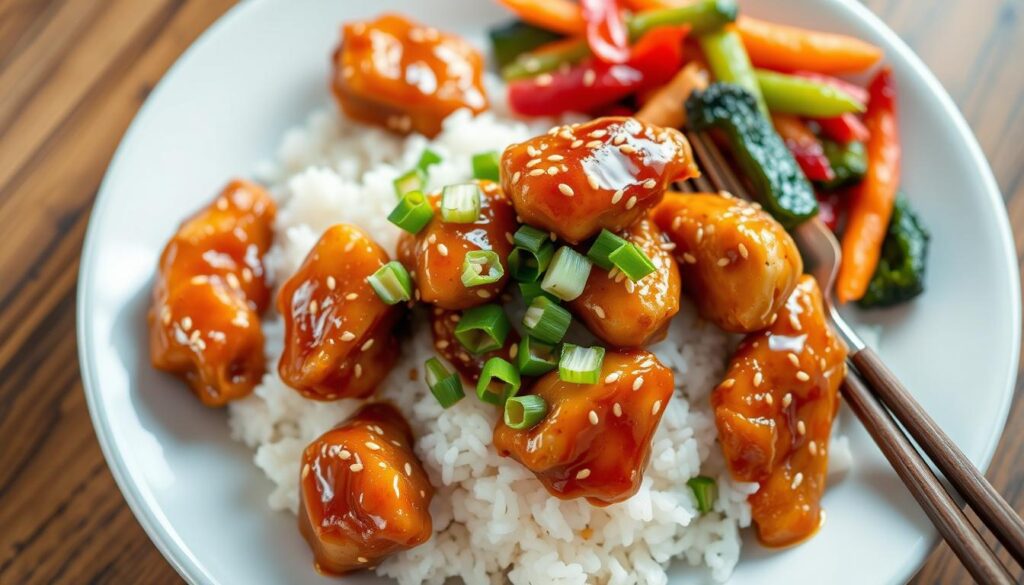 sesame chicken dish