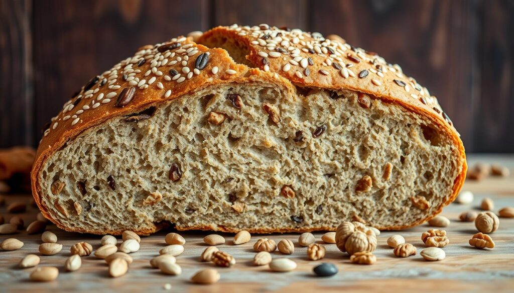 wholemeal bread with seeds and nuts