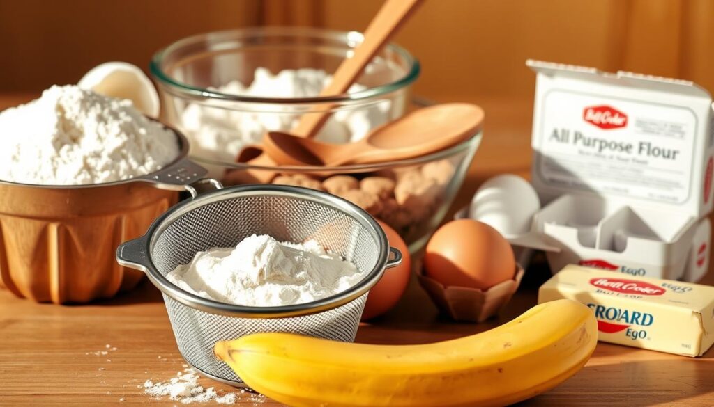 key ingredients banana bread