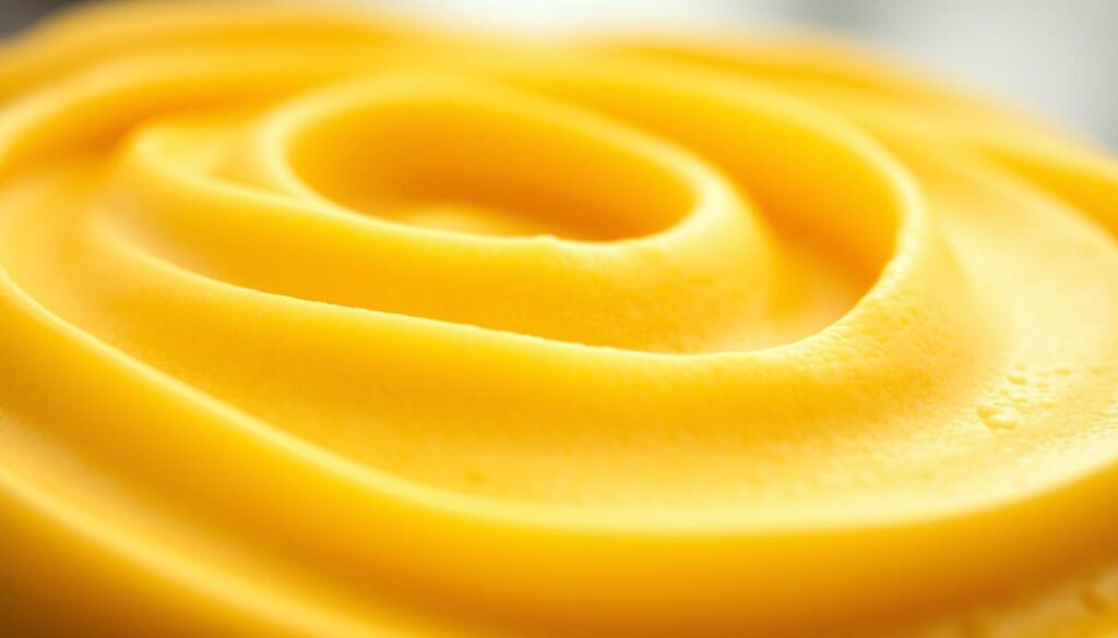 Mango mousse texture