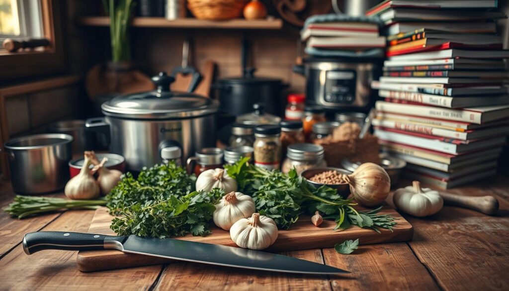 essential cooking tools and ingredients