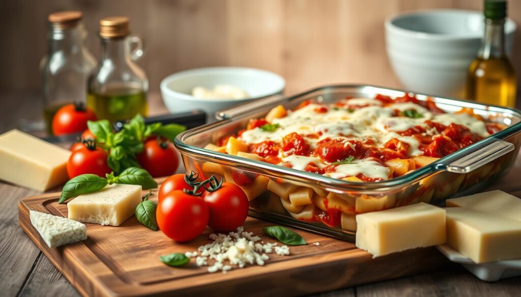 essential ingredients for ziti dish