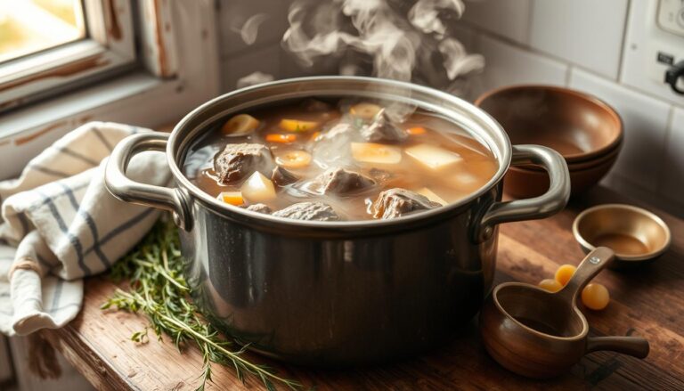 homemade beef stock