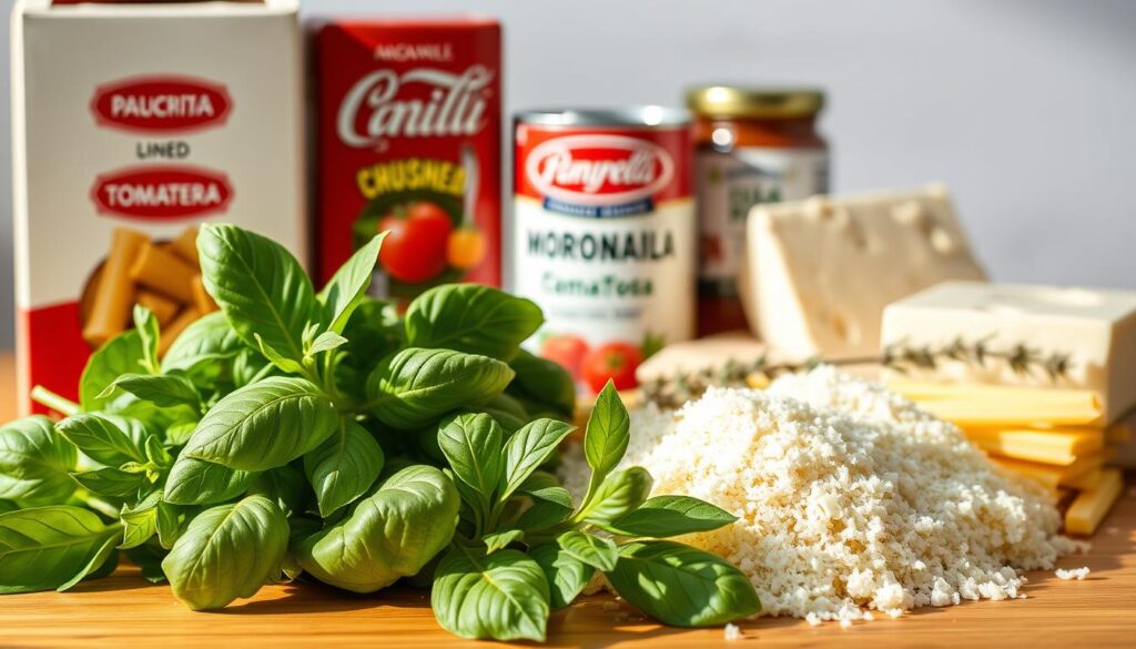 ingredients for pasta dish