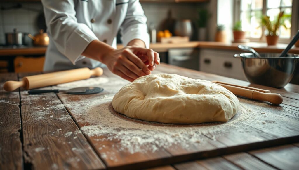 mixing and kneading dough