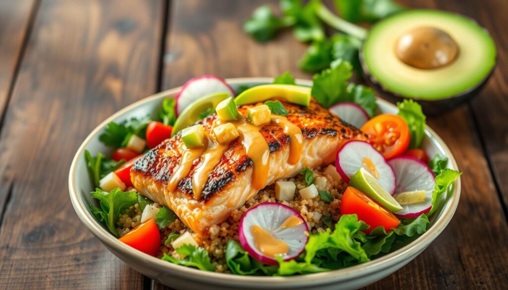 spicy salmon bowl