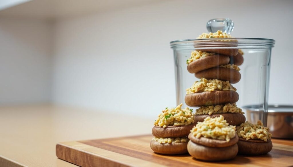 storing stuffed mushrooms